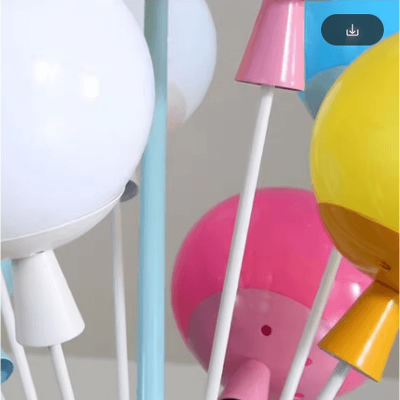 Kids Balloon Chandelier Wooden Sputnik Ceiling Light For Playful Room Decor 7