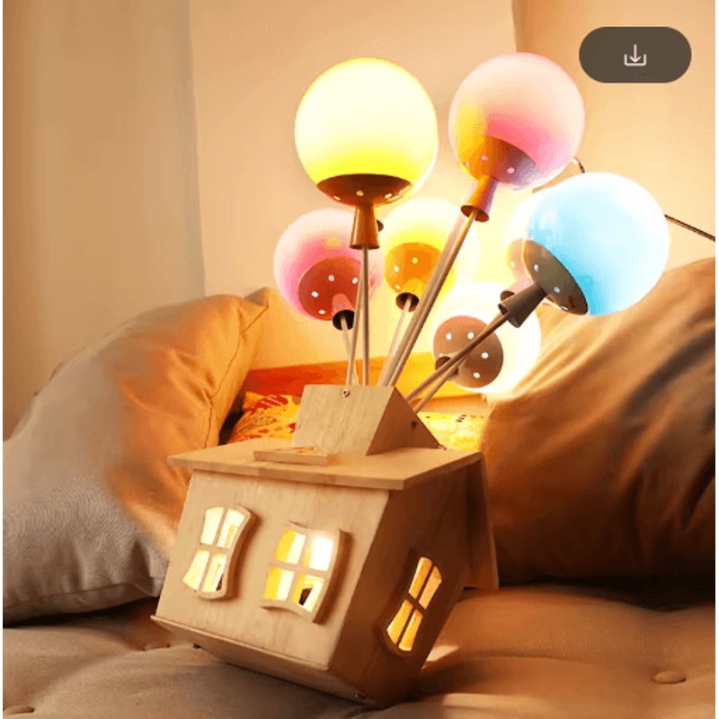 Kids Balloon Chandelier Wooden Sputnik Ceiling Light For Playful Room Decor 10