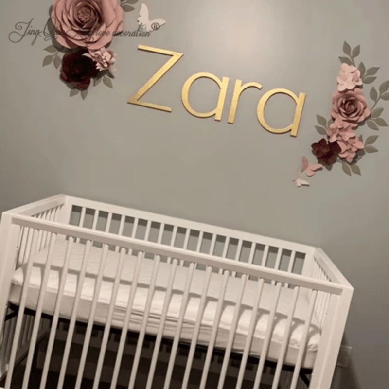 Custom Wooden Name Sign Personalized Nursery Wall Decor For Baby Room 3