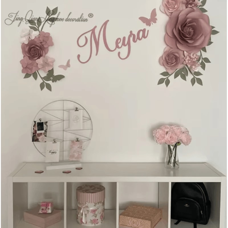 Custom Wooden Name Sign Personalized Nursery Wall Decor For Baby Room 4
