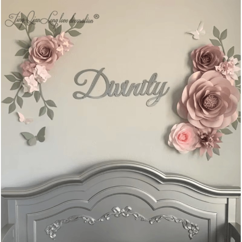 Custom Wooden Name Sign Personalized Nursery Wall Decor For Baby Room 5