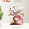 Crystal Phoenix Statue Elegant Feng Shui Desk Decor Lucky Gift Ornament 0