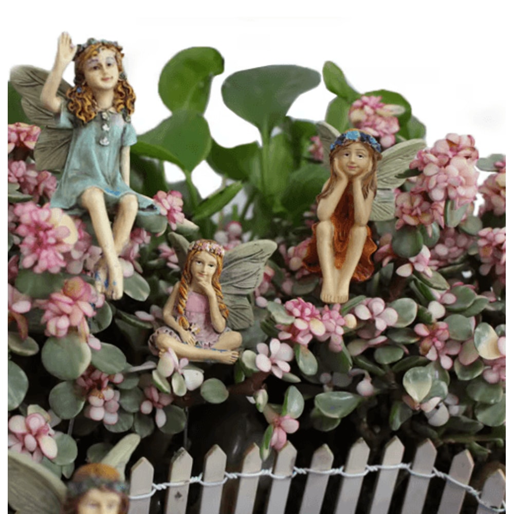 Enchanted Garden Fairy Stake Set Whimsical Mini Fairy Figurines For Outdoor Decor 6