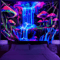 VIKAMA Psychedelic Forest Waterfall Tapestry Cyberpunk Wall Decor For Gaming Living Spaces 0