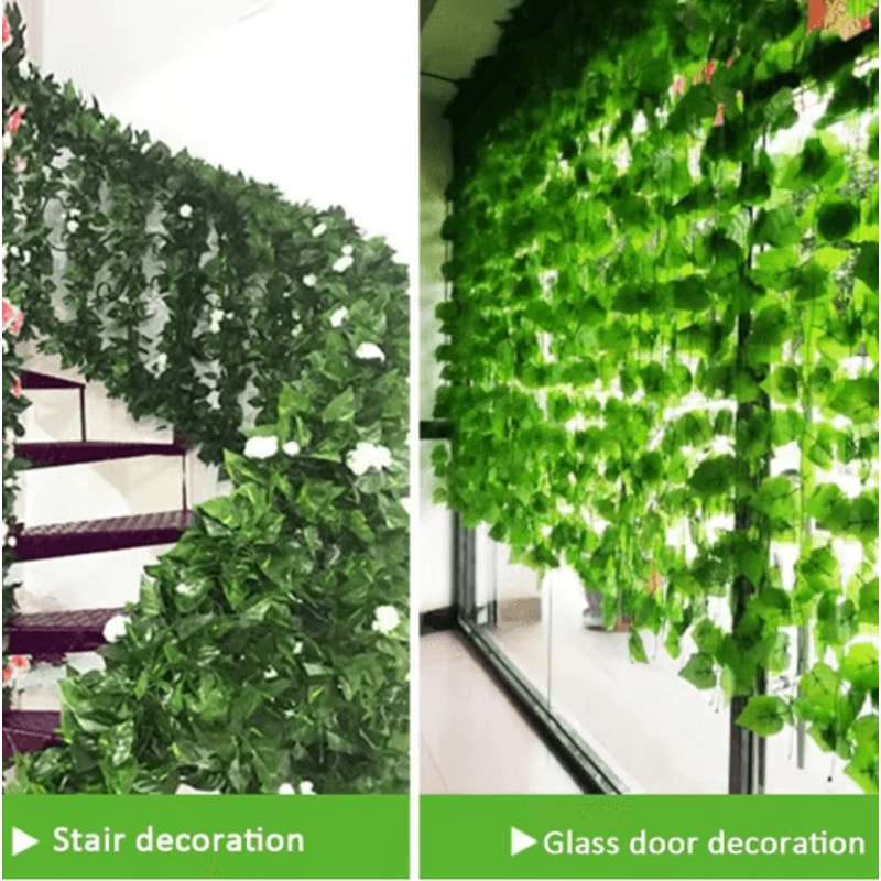 LushFlow Artificial Ivy Garland Realistic Hanging Vine Decor For Walls Events 8