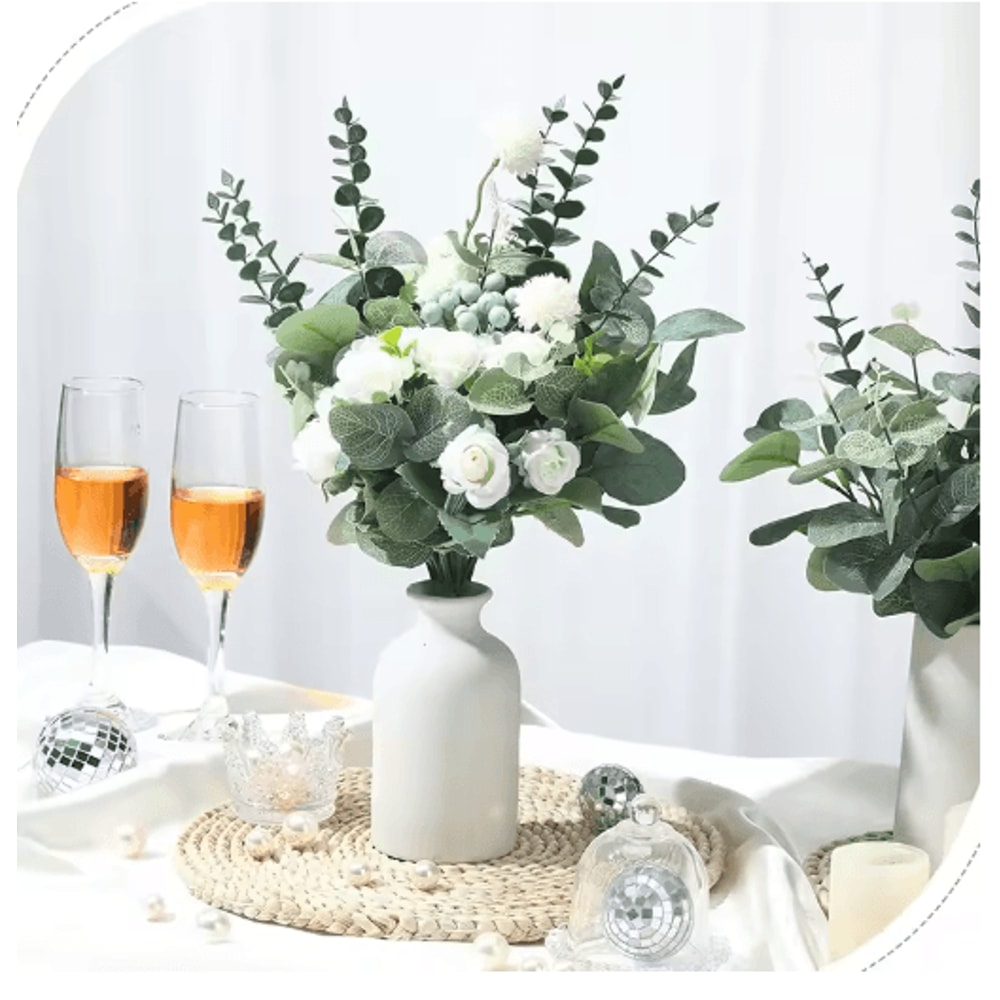 EverFresh Artificial Eucalyptus Leaves Lifelike Greenery Stems For Bouquets Decor 6