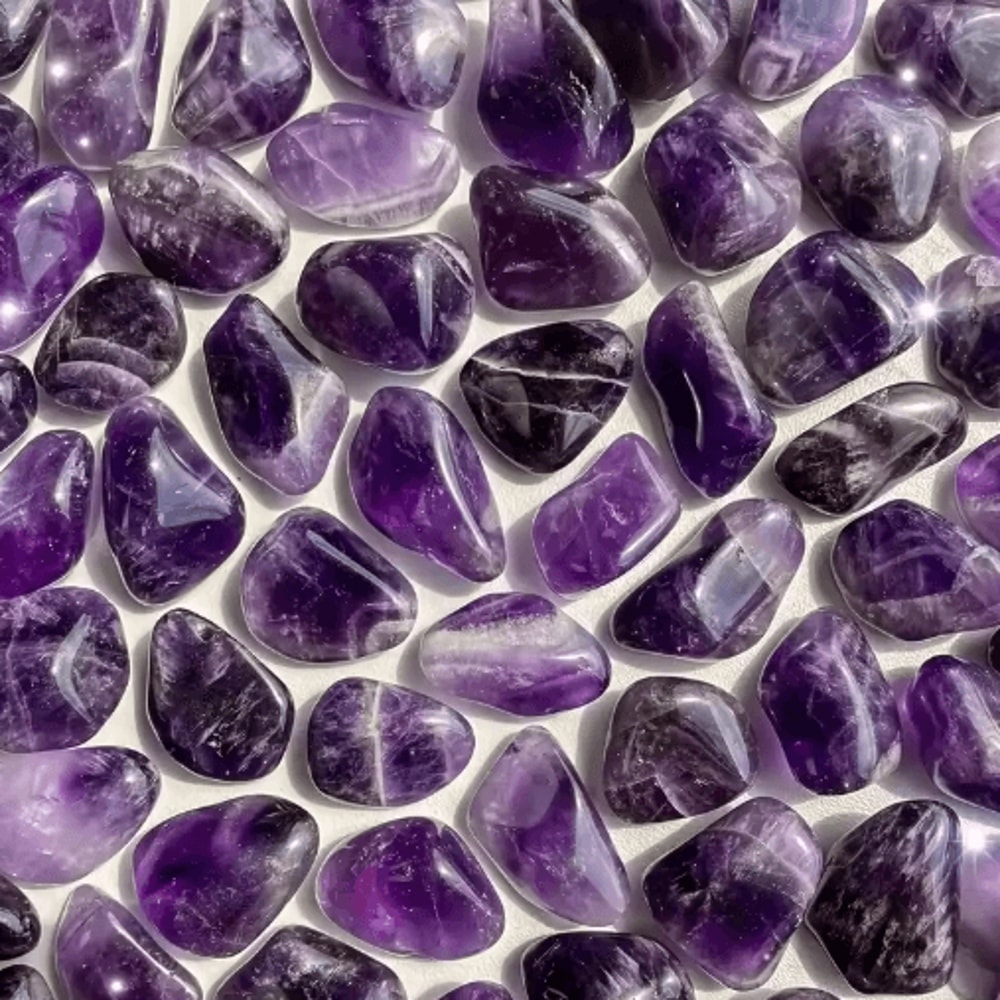 PureCalm Amethyst Healing Crystals Tumbled Polished Stones For Energy Decor 1