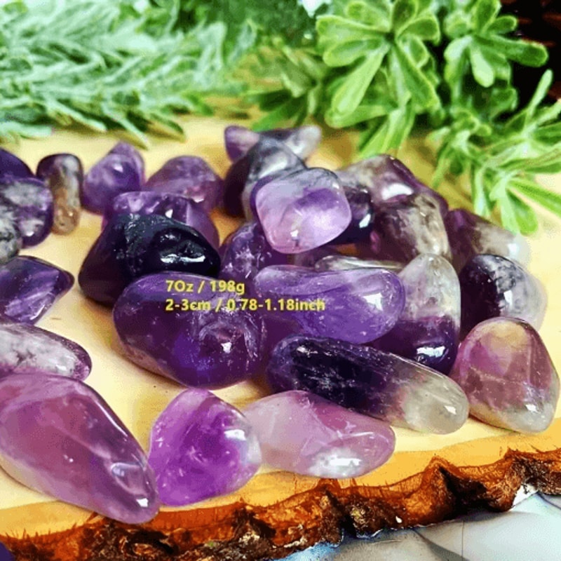 PureCalm Amethyst Healing Crystals Tumbled Polished Stones For Energy Decor 5