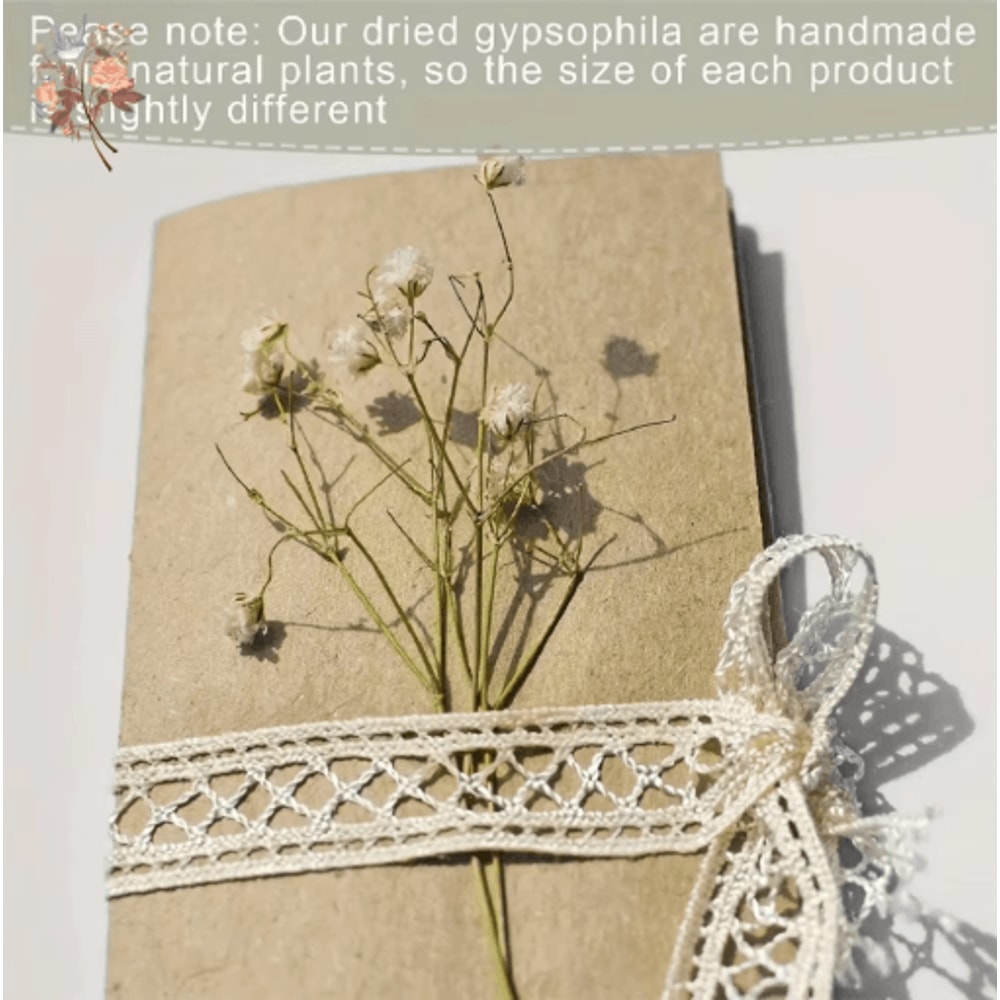 BloomCraft Mini Dried Babys Breath Flowers Real Gypsophila For Crafts Decor 6