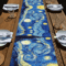 VIKAMA Starry Night Table Flag Van Gogh Art Dining Table Decor 1