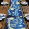 VIKAMA Starry Night Table Flag Van Gogh Art Dining Table Decor 1