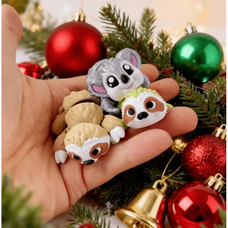 FlexiCritters Articulated Sloth Koala Figurines 3D Printed Cute Desk Decor 9