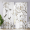 BloomVista Floral Bird Print Curtains Elegant Decorative Panels For Living Spaces 2