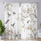 BloomVista Floral Bird Print Curtains Elegant Decorative Panels For Living Spaces 2