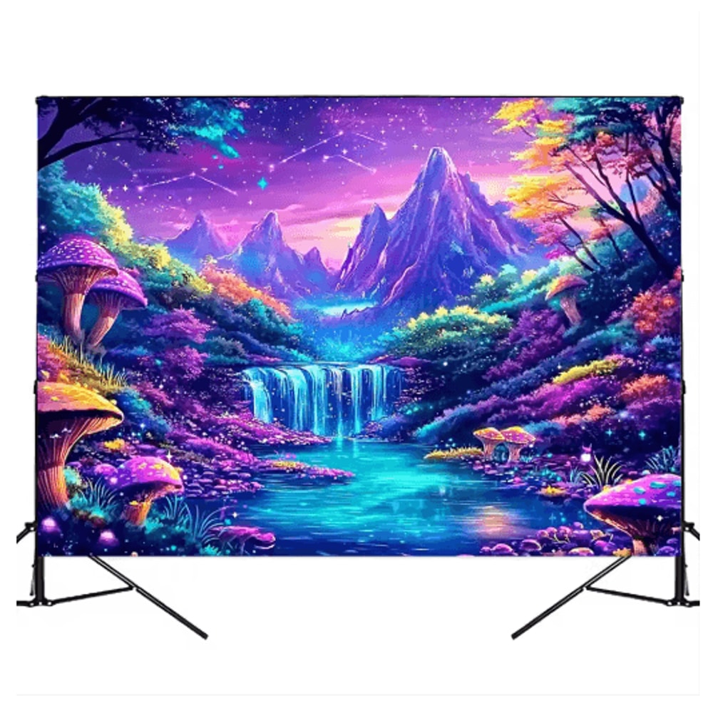 VIKAMA Fantasy Forest Glow Tapestry Blacklight Wall Decor For Dreamy Spaces 3