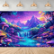 VIKAMA Fantasy Forest Glow Tapestry Blacklight Wall Decor For Dreamy Spaces 5