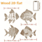 OceanCharm Tropical Fish Wooden Wall Art Set Rustic Nautical Coastal Decor 6