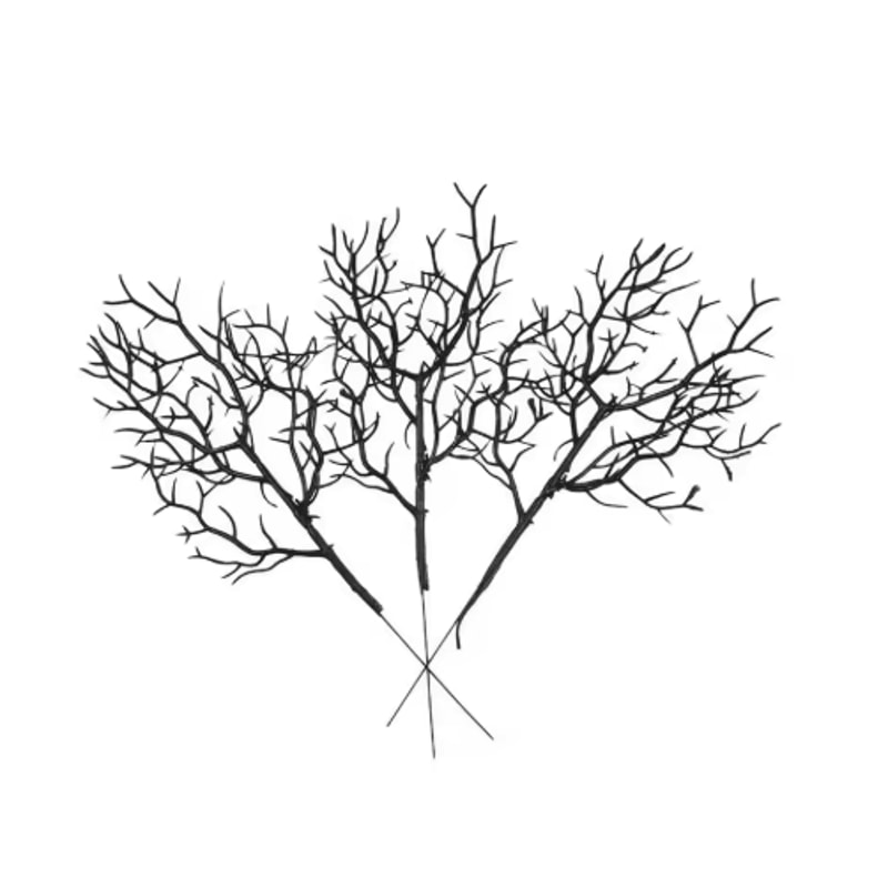 ShadowTwig Halloween Black Branch Set Spooky Artificial Dead Branch Decor 4