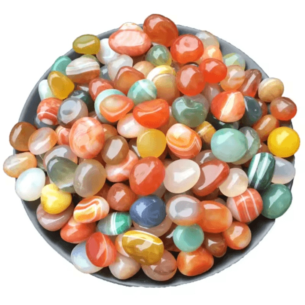 ColorAura Agate Pebbles Vibrant Decorative Stones For Aquarium Home Styling 7
