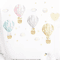 DreamSky Hot Air Balloon Wall Decals Watercolor Nursery Stickers For Kids Rooms 0