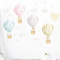 DreamSky Hot Air Balloon Wall Decals Watercolor Nursery Stickers For Kids Rooms 0