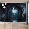 EtherealView Gothic Window Tapestry Lush Green Landscape Wall Hanging Decor 5