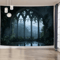 EtherealView Gothic Window Tapestry Lush Green Landscape Wall Hanging Decor 6