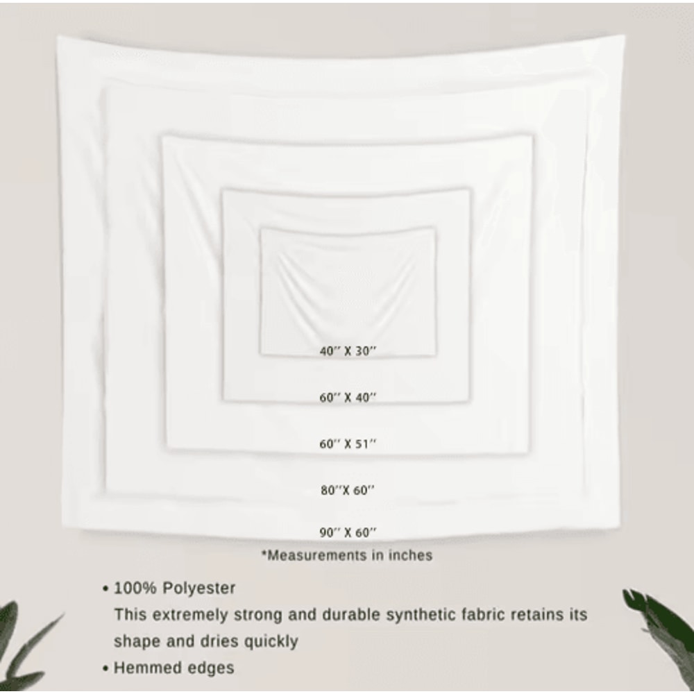 EtherealView Gothic Window Tapestry Lush Green Landscape Wall Hanging Decor 12