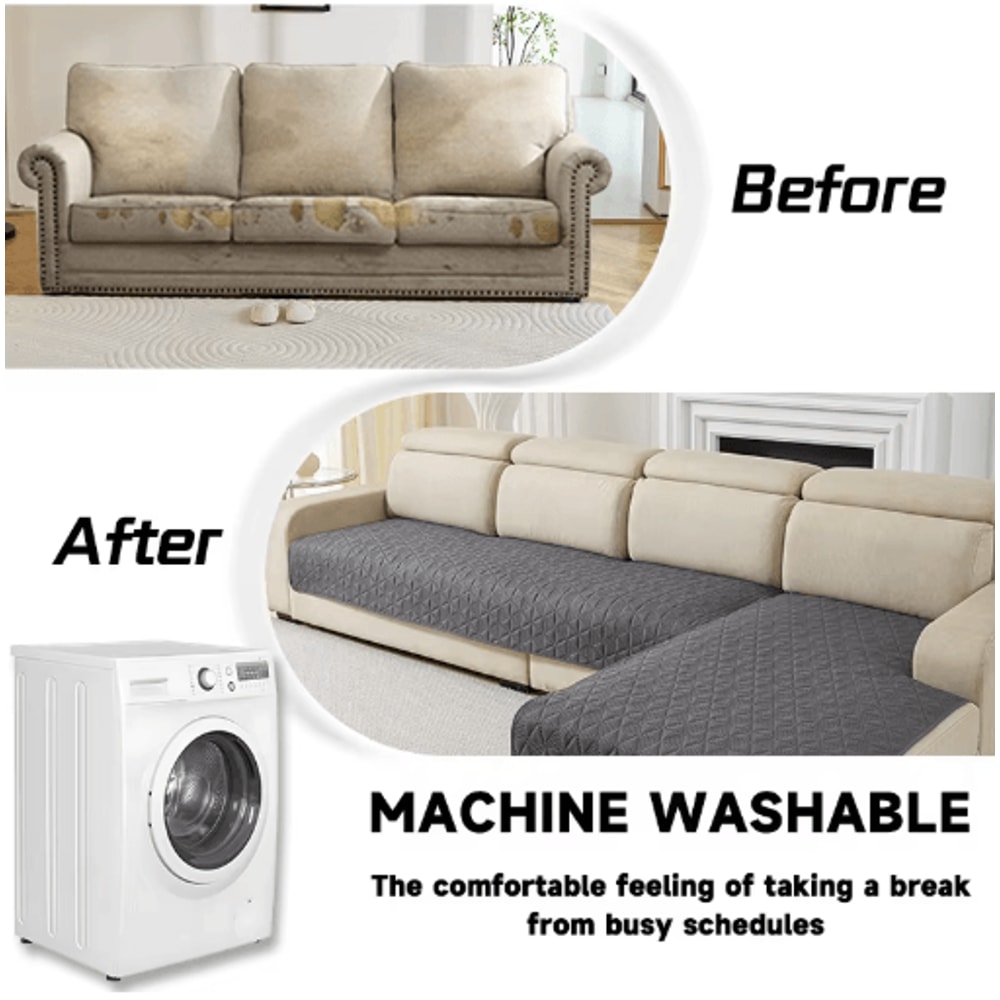 CozyGuard Waterproof Pet Couch Cover Quilted Sofa Protector For Dogs Cats 0