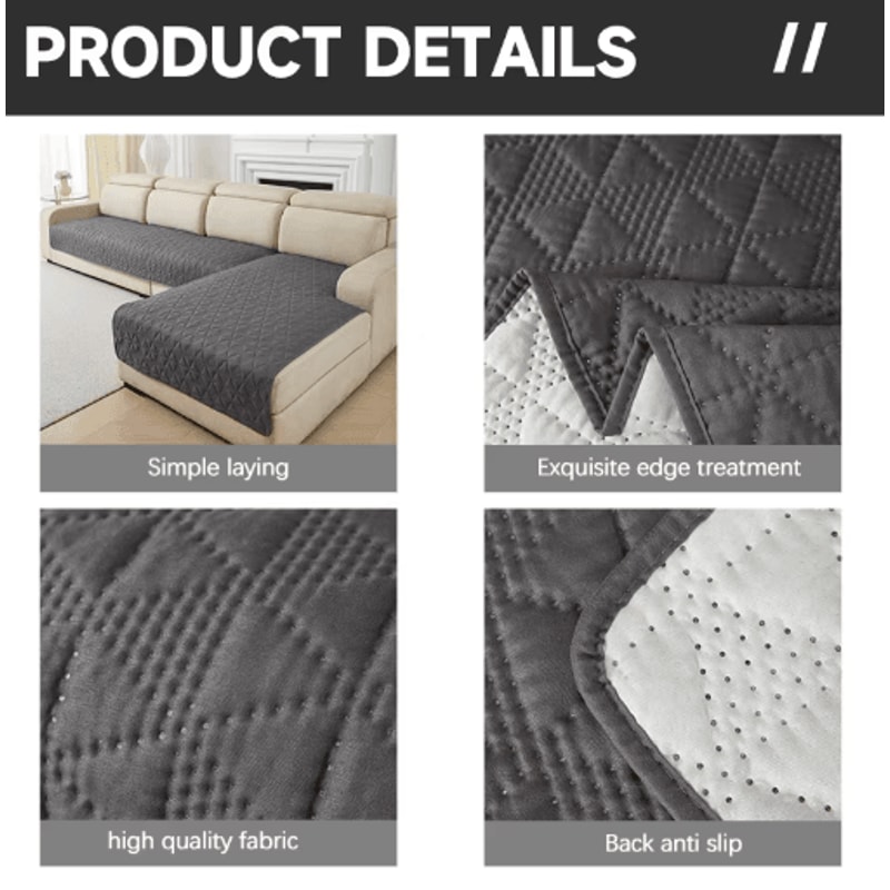CozyGuard Waterproof Pet Couch Cover Quilted Sofa Protector For Dogs Cats 9