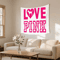 BlushLove Pink LOVE Tapestry Romantic Wall Hanging For Cozy Bedroom Decor 2