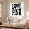 BlushLove Pink LOVE Tapestry Romantic Wall Hanging For Cozy Bedroom Decor 5