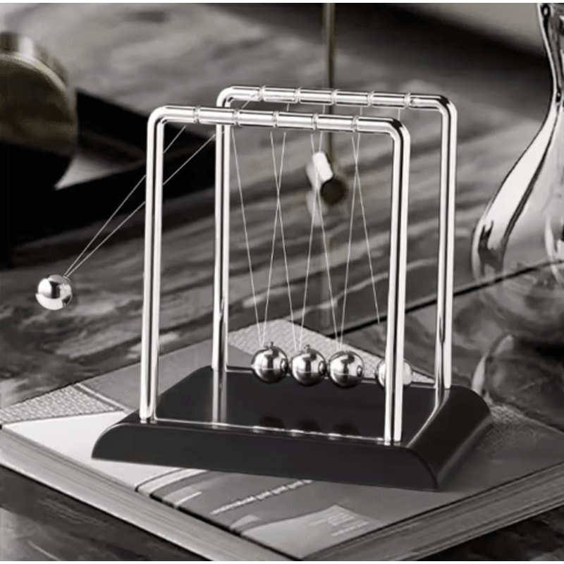Momentum Flow Newtons Cradle Classic Physics Pendulum Desk Toy Decor 0
