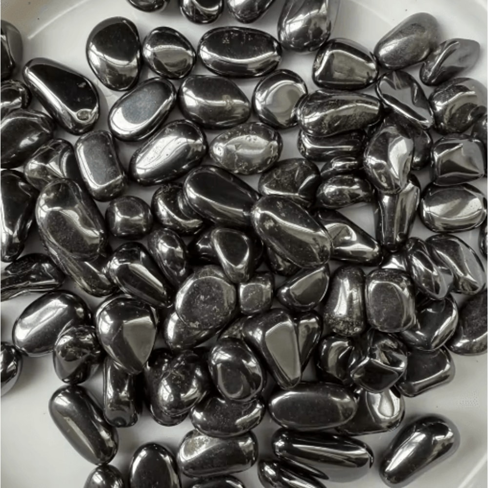 ObsidianShine Hematite Crystal Chips Polished Stones For Decor Crafting 1