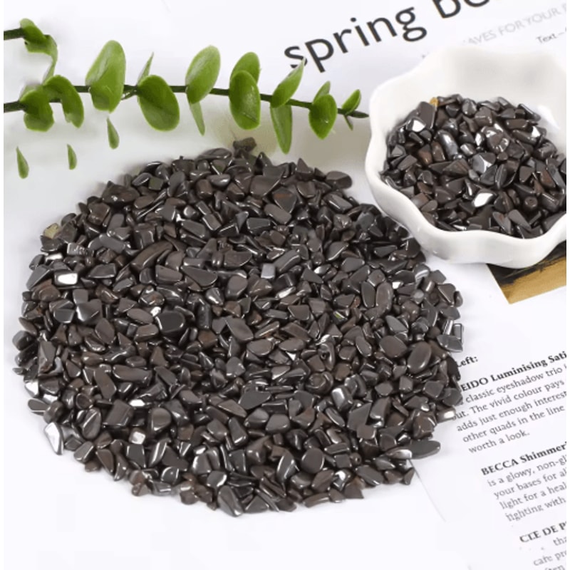 ObsidianShine Hematite Crystal Chips Polished Stones For Decor Crafting 6