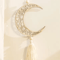 NoorCharm Wooden Ramadan Hanging Ornaments Elegant Eid Mubarak Decor With Tassels 7