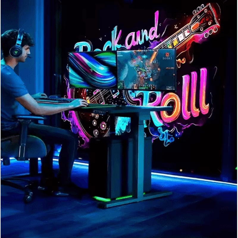 VIKAMA Neon Rock Guitar Tapestry Electric Music Wall Decor For Bold Spaces 5