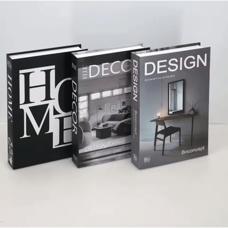 Modern Decorative Book Set 3pcs Fake Books Decor For Stylish Home Coffee Table Display 7