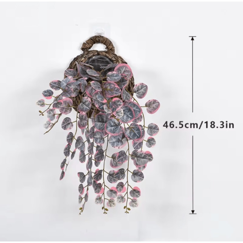 Artificial Eucalyptus Hanging Vines Realistic Wall Hanging Greenery For Home Balcony Decor 5
