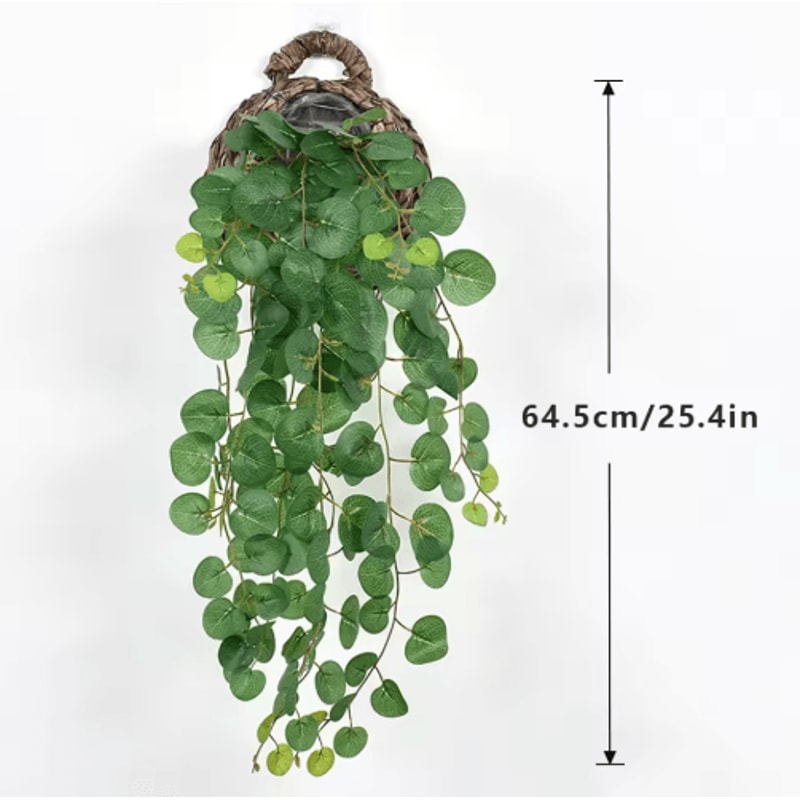 Artificial Eucalyptus Hanging Vines Realistic Wall Hanging Greenery For Home Balcony Decor 8