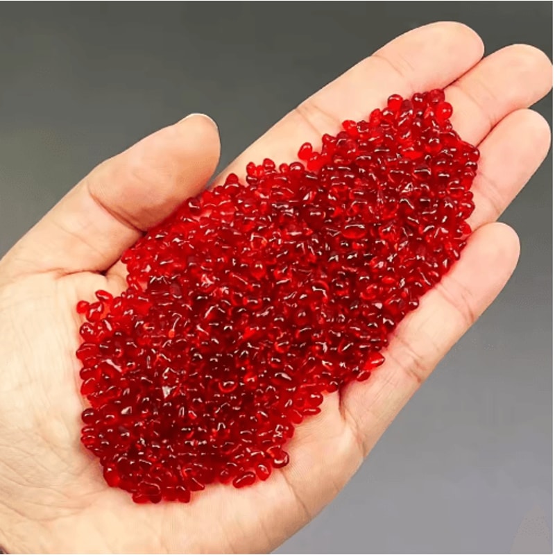 Red Glass Gravel Decorative Chips Vibrant Vase Filler Aquarium Accent Stones 1