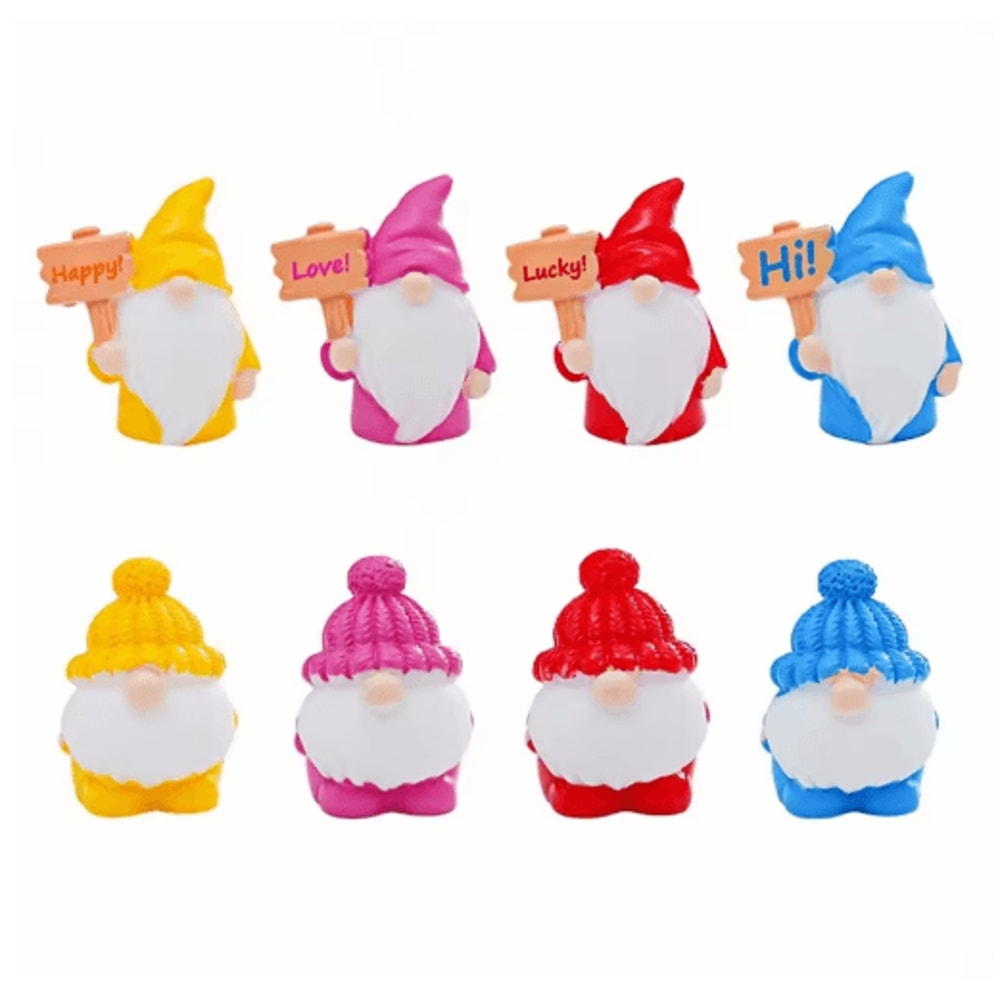 8pcs Mini Garden Gnome Blind Bag Set Cute Dwarf Doll Micro Landscape Ornaments For DIY Decor 1