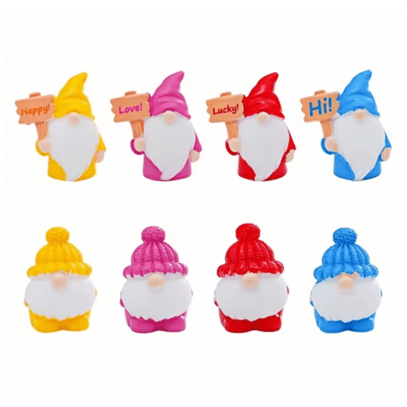 8pcs Mini Garden Gnome Blind Bag Set Cute Dwarf Doll Micro Landscape Ornaments For DIY Decor 1