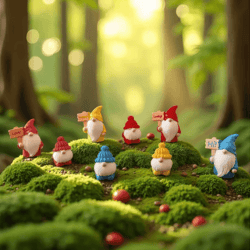8pcs mini garden gnome blind bag set cute dwarf doll micro landscape ornaments for diy decor