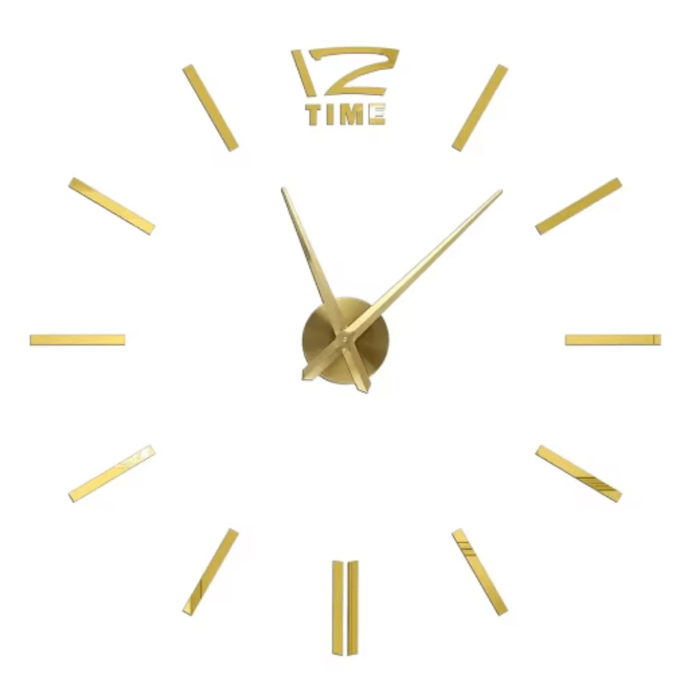 Large 3D DIY Wall Clock Luminous Silent Wall Clock Stickers For Modern Living Room Decor 1