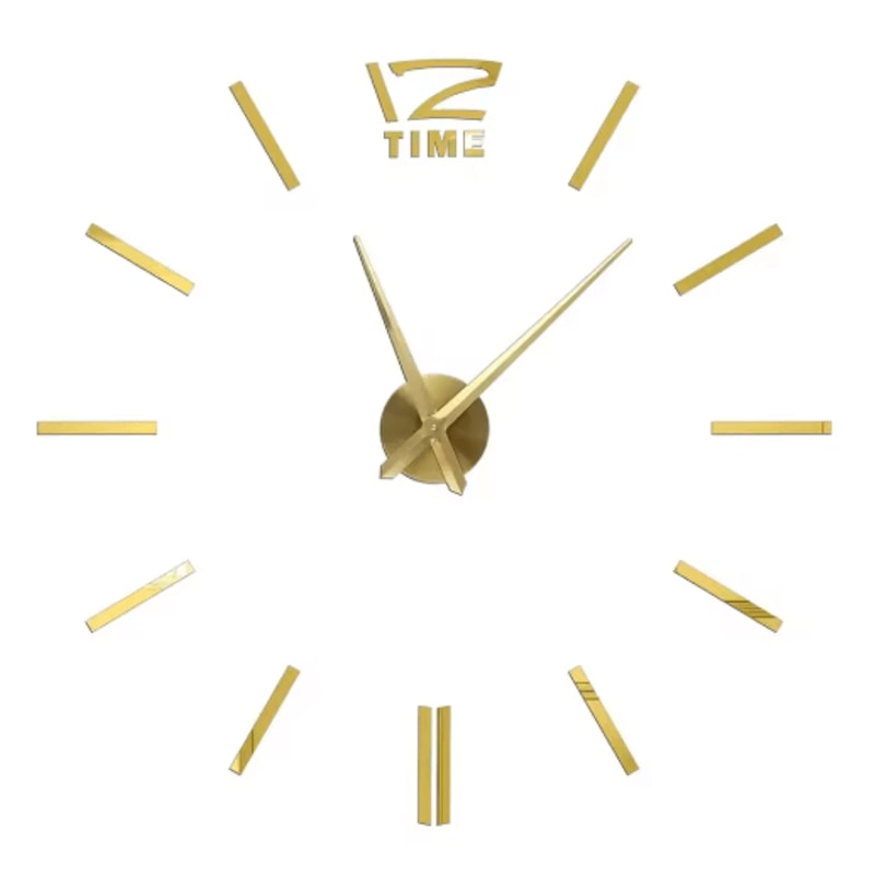 Large 3D DIY Wall Clock Luminous Silent Wall Clock Stickers For Modern Living Room Decor 1