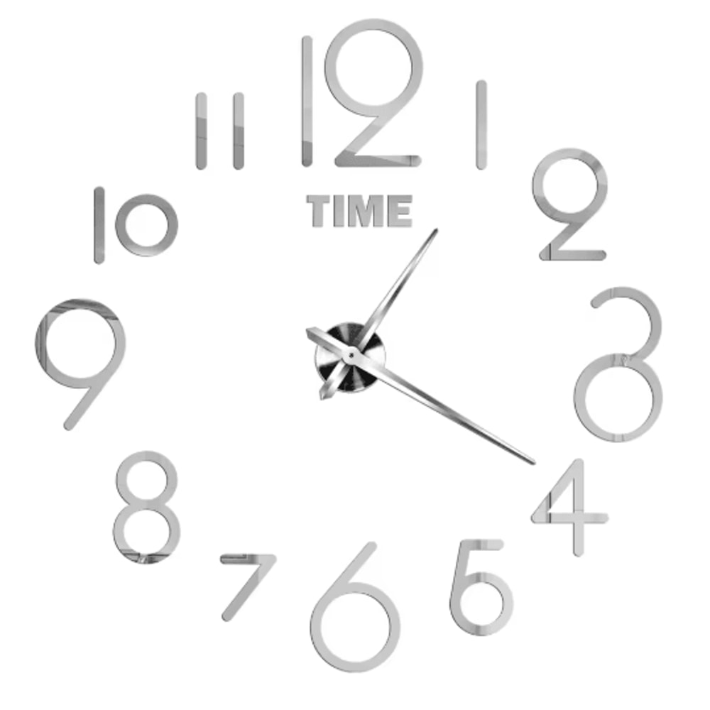 Large 3D DIY Wall Clock Luminous Silent Wall Clock Stickers For Modern Living Room Decor 10