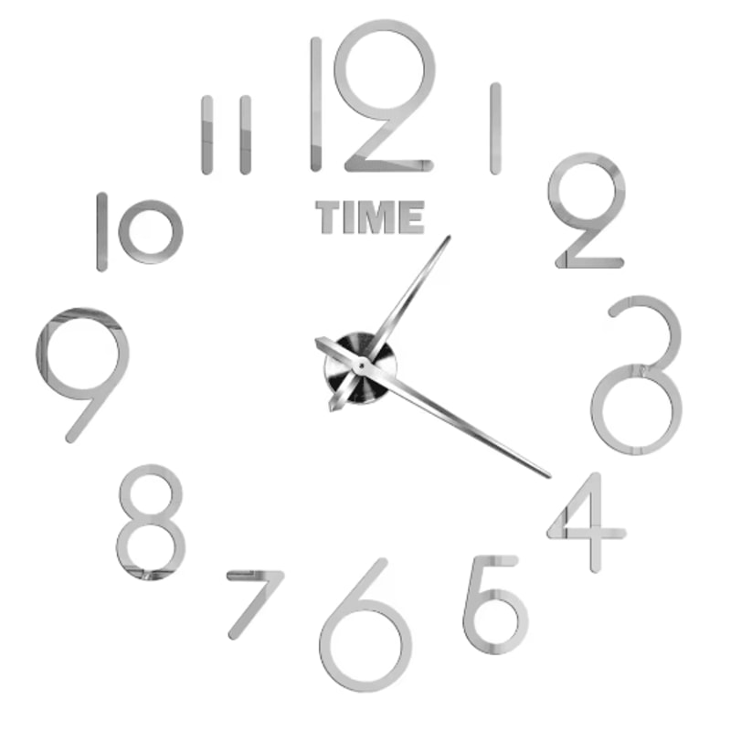 Large 3D DIY Wall Clock Luminous Silent Wall Clock Stickers For Modern Living Room Decor 10
