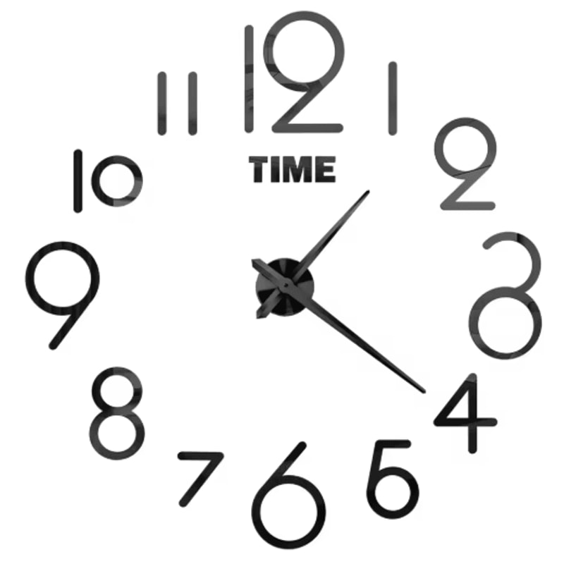 Large 3D DIY Wall Clock Luminous Silent Wall Clock Stickers For Modern Living Room Decor 11