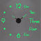 Large 3D DIY Wall Clock Luminous Silent Wall Clock Stickers For Modern Living Room Decor 12
